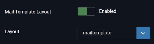 Selecting a Mail Templates Layout