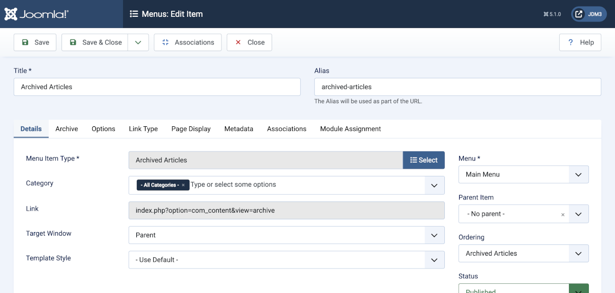 Archived Articles Menu Form Archived Articles Menu Form