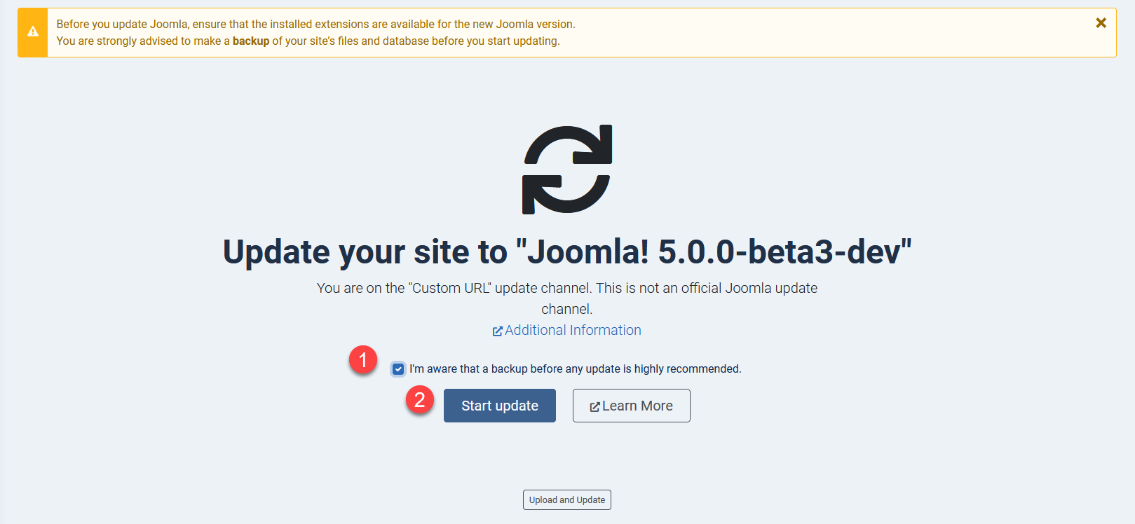Backup Before You Update