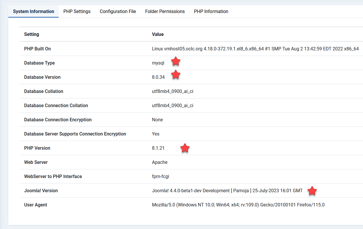 Good System Information