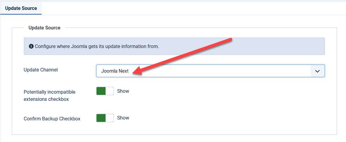 Options Joomla Next