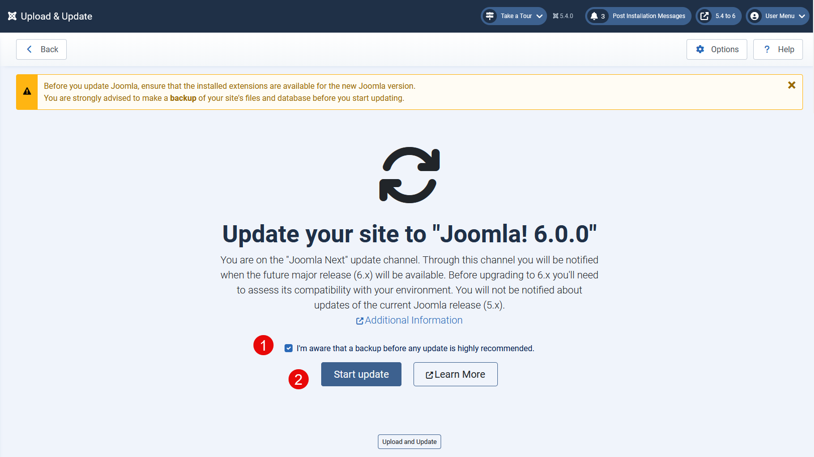 Update to Joomla 6