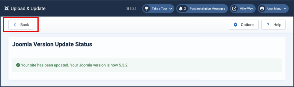 update complete page