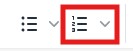 Screenshot of ordered list icon in editor toolbar